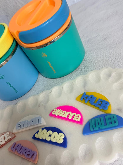 Personalized thermos tags Thermoflask thermos