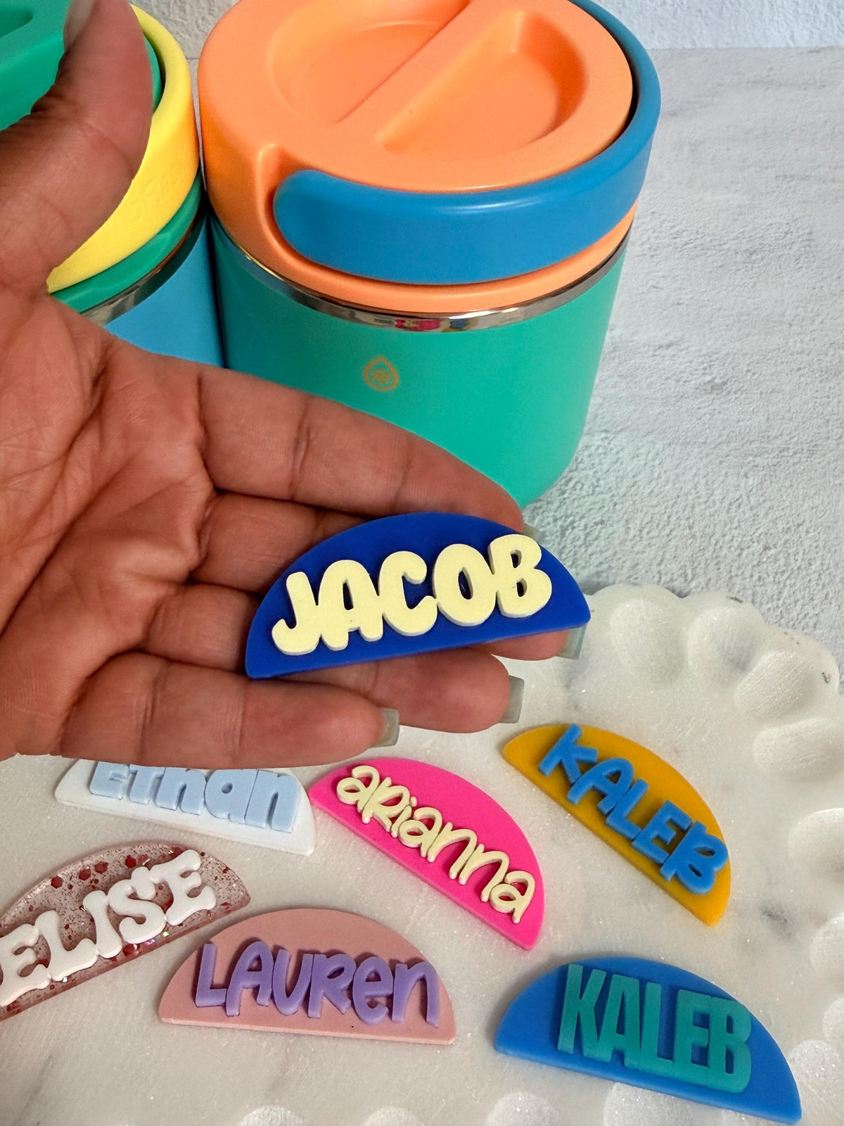 Personalized thermos tags Thermoflask thermos