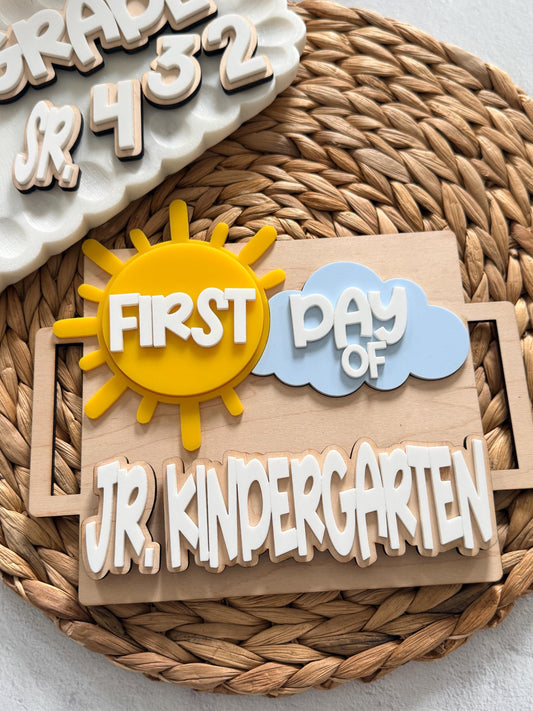 Interachangeable Back to School Sign First day Last day School sign