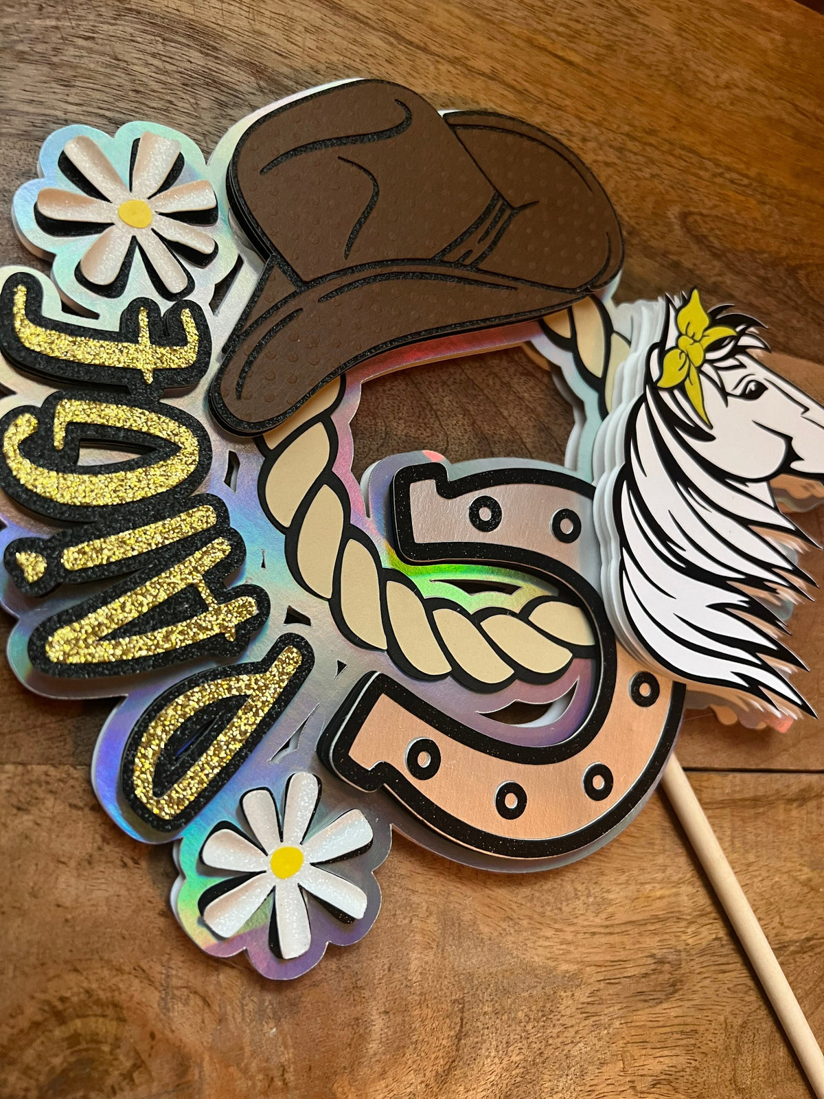 Cowgirl Cake Topper Rodeo Cake Topper Ranch Themed Party