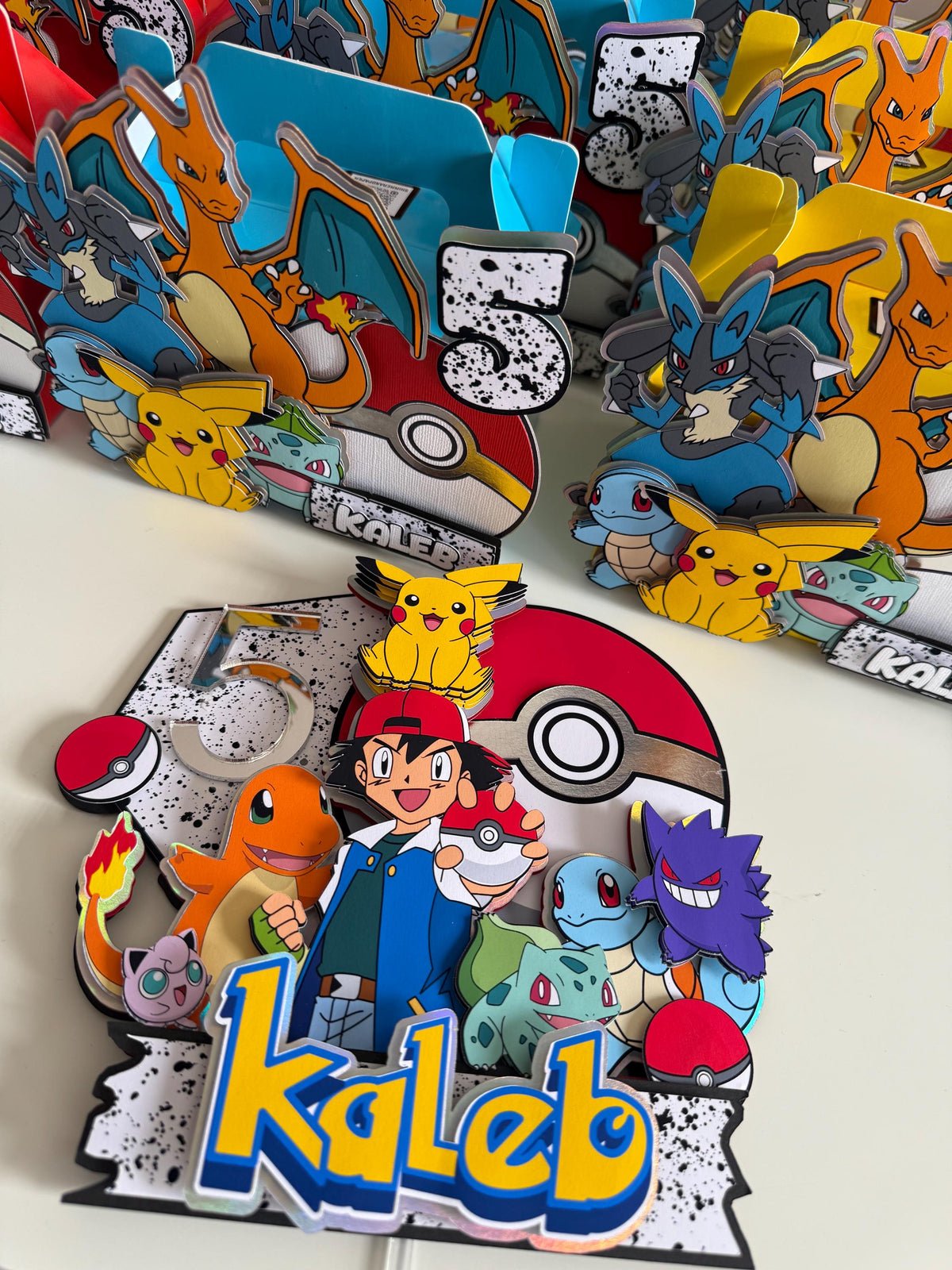 Custom Pokémon Birthday Cake Topper