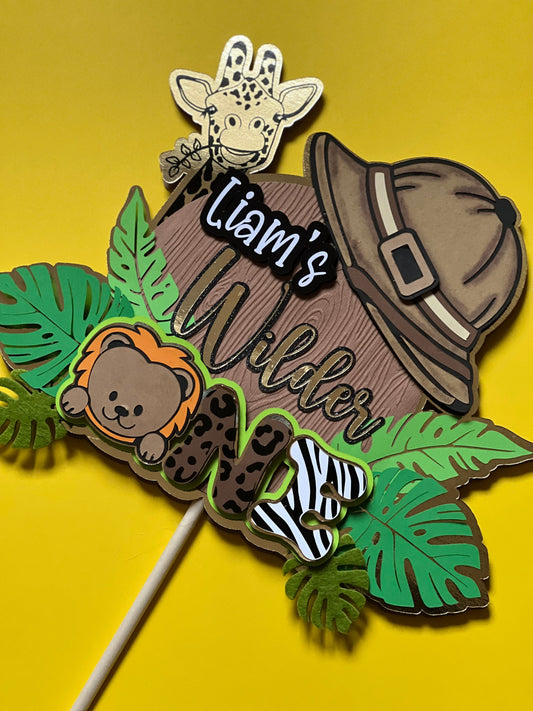 Wild ONE Safari Cake Topper