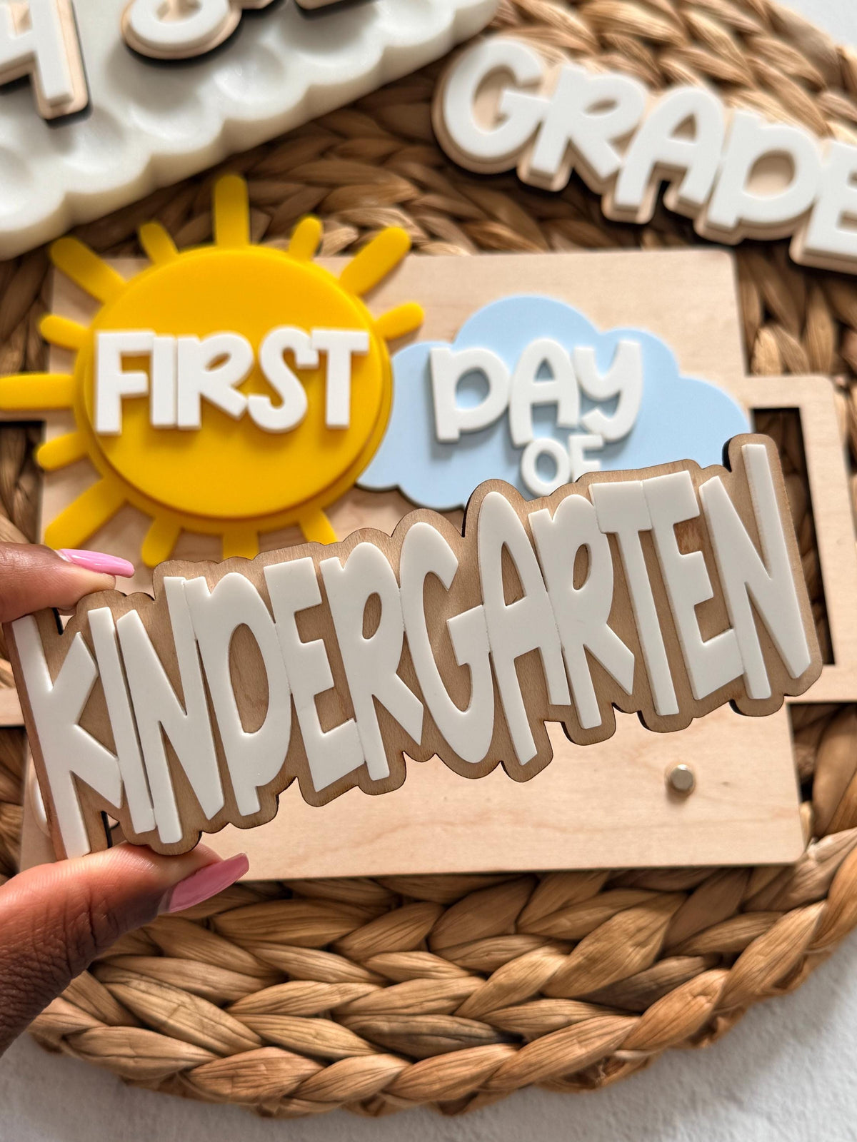 Interachangeable Back to School Sign First day Last day School sign