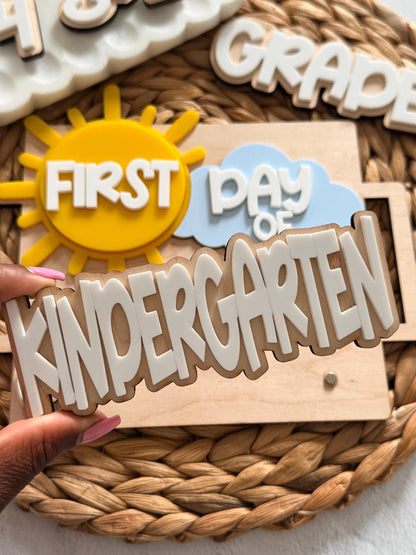 Interachangeable Back to School Sign First day Last day School sign