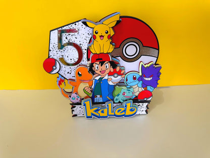 Custom Pokémon Birthday Cake Topper