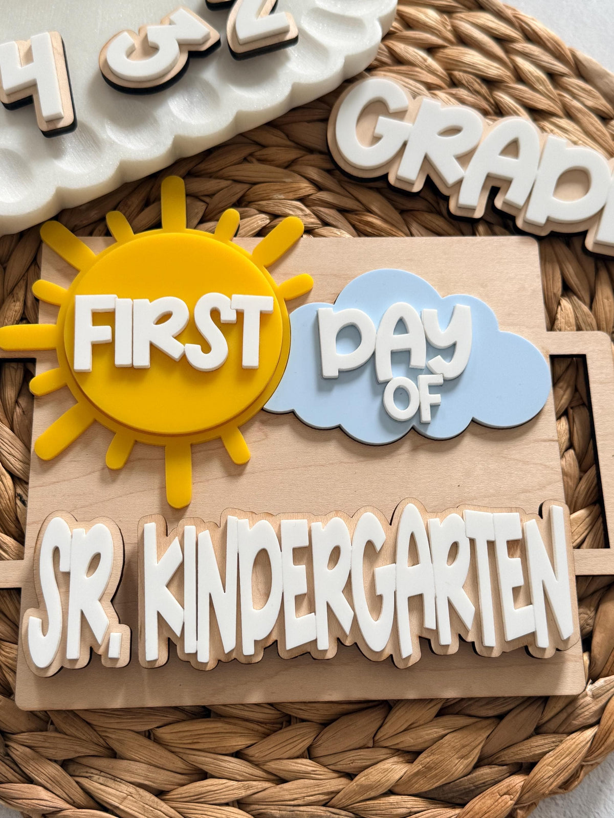 Interachangeable Back to School Sign First day Last day School sign