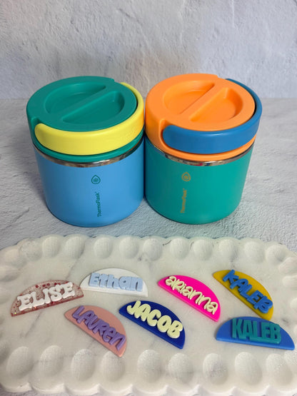 Personalized thermos tags Thermoflask thermos