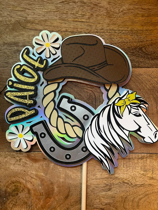 Cowgirl Cake Topper Rodeo Cake Topper Ranch Themed Party