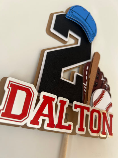 Baseball Cake Topper Sports Birthday Party Decor All Star Birthday Cake Topper Baseball Theme Party