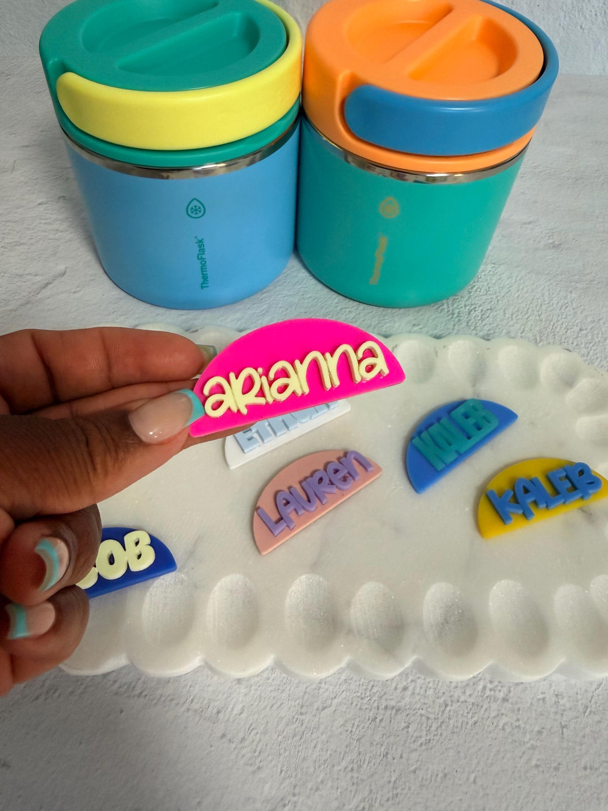 Personalized thermos tags Thermoflask thermos