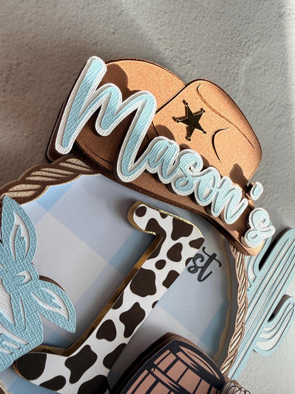 1st Rodeo Cake Topper First Rodeo 1st Birthday Cowbow Western Party