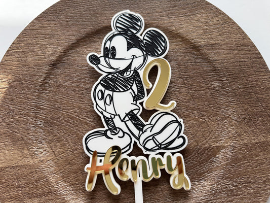 Mickey Mouse Acrylic Cake Topper