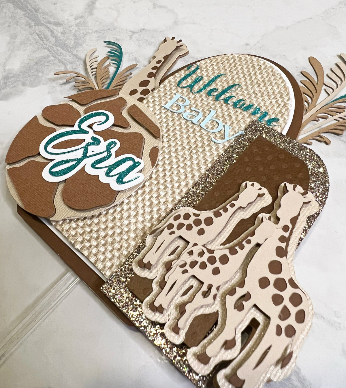 Giraffe Theme Topper, Neutral Baby Shower, Cake Topper, Shower Cake, Baby Shower Decor