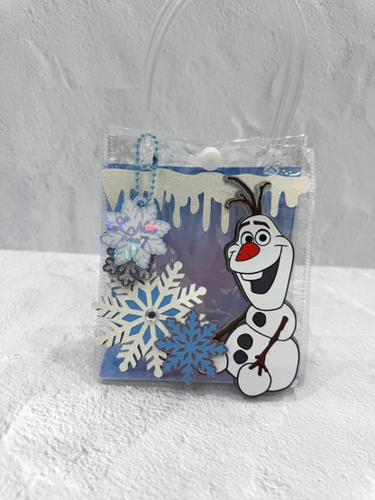 Frozen Inspired Clear Party Favor Bags | Personalized Elsa Anna Olaf Goodie Bags | Winter Wonderland Birthday Party Favors